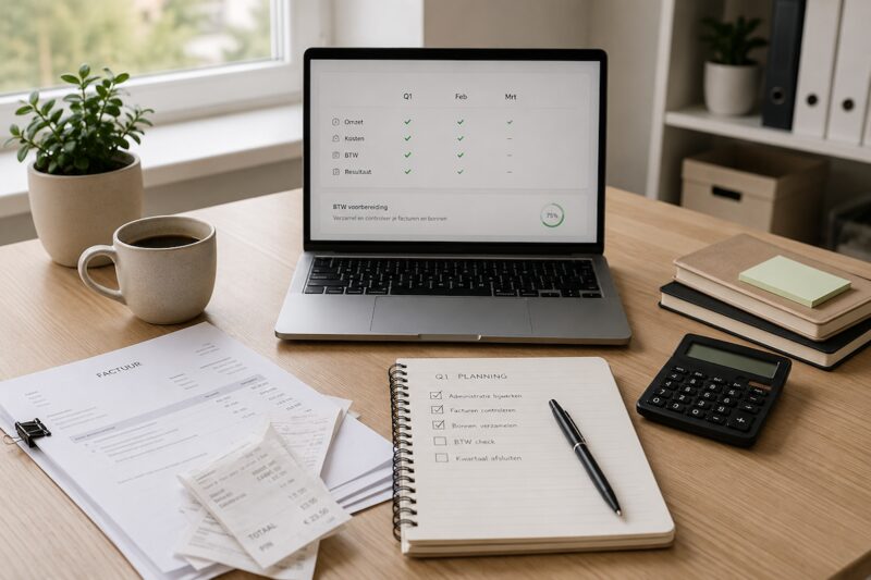 Salarisverwerking op een bureau